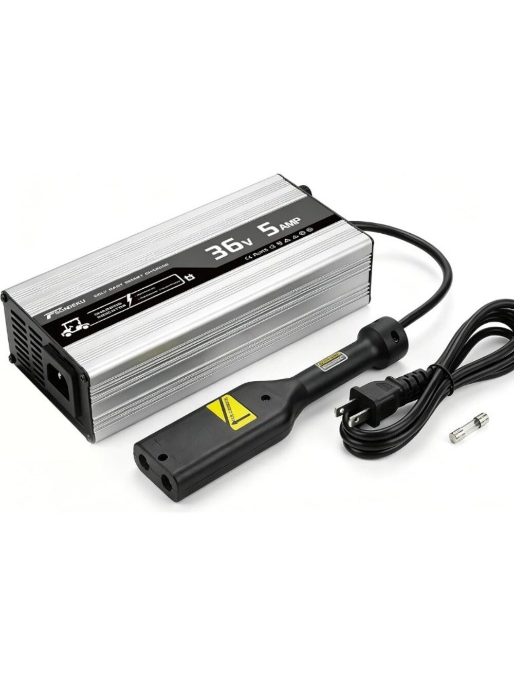 36V 5A Smart Golf Cart Battery Charger with Auto Shutoff - Fast Charging!